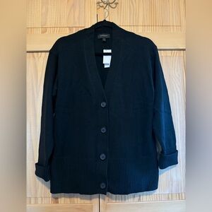 NWT Banana Republic Black Knit Button Up Cardigan Sweater